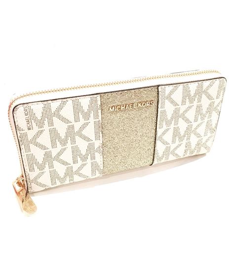 michael kors vanilla monogram center stripe large travel wallet|Large Logo Stripe Continental Wallet .